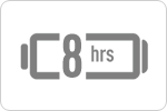 Enjoy up to 8 hours of playtime