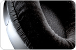 Plush earcups provide comfort for prolonged use