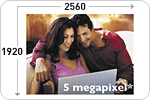 Take up to 5-megapixel photos