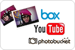 Easy uploading to YouTube, Photobucket or Box.net