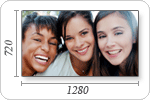 1280x720 widescreen video resolution at up to 30 fps
