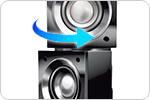 Swivel-Satellite-Speaker-Array (SSSA) design