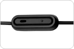 In-line mic which lets you control your music