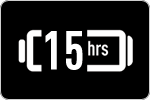 Enjoy 15hrs of battery life
