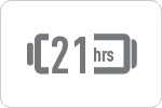 21 hours battery life