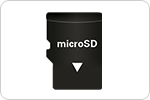 Built-in microSD card slot
