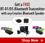 Get a FREE BT-D1/D5 Bluetooth Transmitter with any Bluetooth Speaker