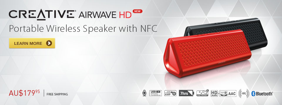 Creative Airwave HD - Portable Wireless Speaker with NFC