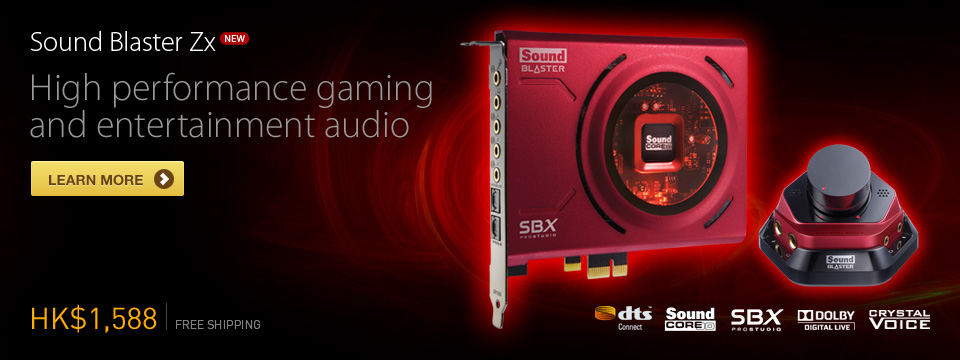Sound Blaster Zx - High performance gaming and entertainment audio
