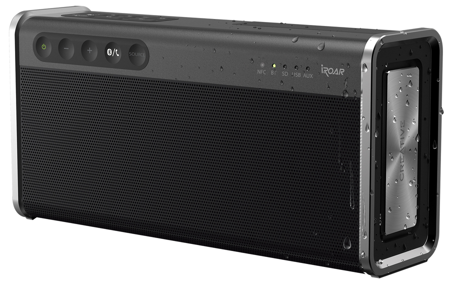 Creative Iroar Go Intelligent Splash-Proof Portable 5-Driver Bluetooth Speaker with Superwide Technology 