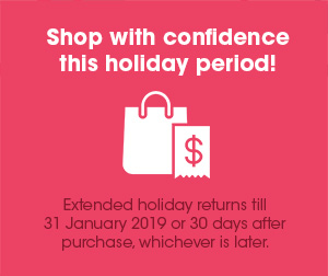 Shop with confidence this holiday period!