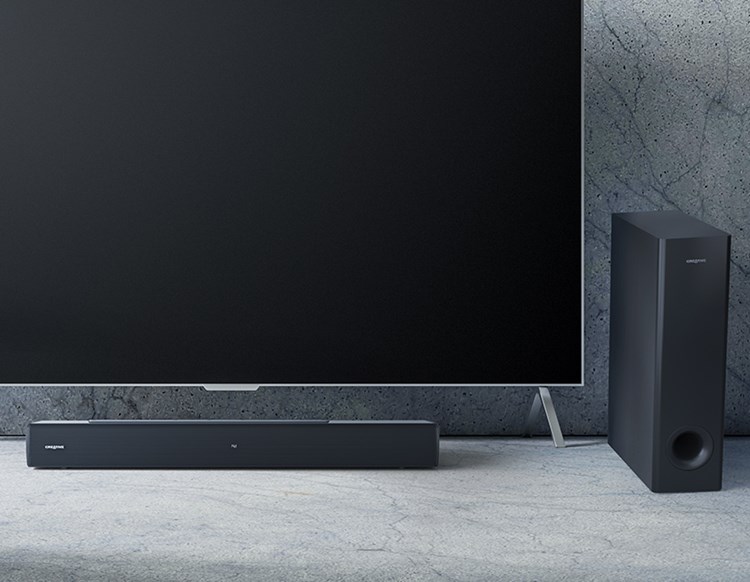 Creative Stage 2.1 Soundbar Subwoofer with Clear Dialog and Surround by Sound Blaster for TV and Desktop Monitor - Labs (Canada)