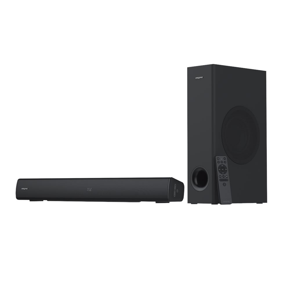 Creative Stage V2 2.1 Soundbar and Subwoofer with Clear Dialog and