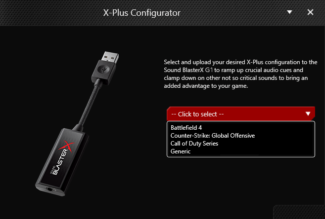 Sound BlasterX G1 - 超軽量＆コンパクトサイズのポータブル