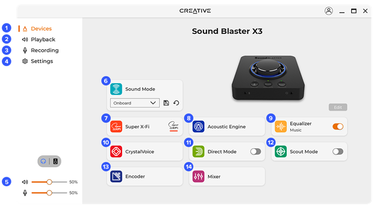 Sound Blaster X3 - Hi-Res 7.1 Discrete External USB DAC and Amp