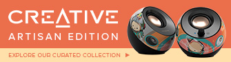 Artwork-Covered Speaker Models : Creative Pebble V3 Artisan Edition speakers