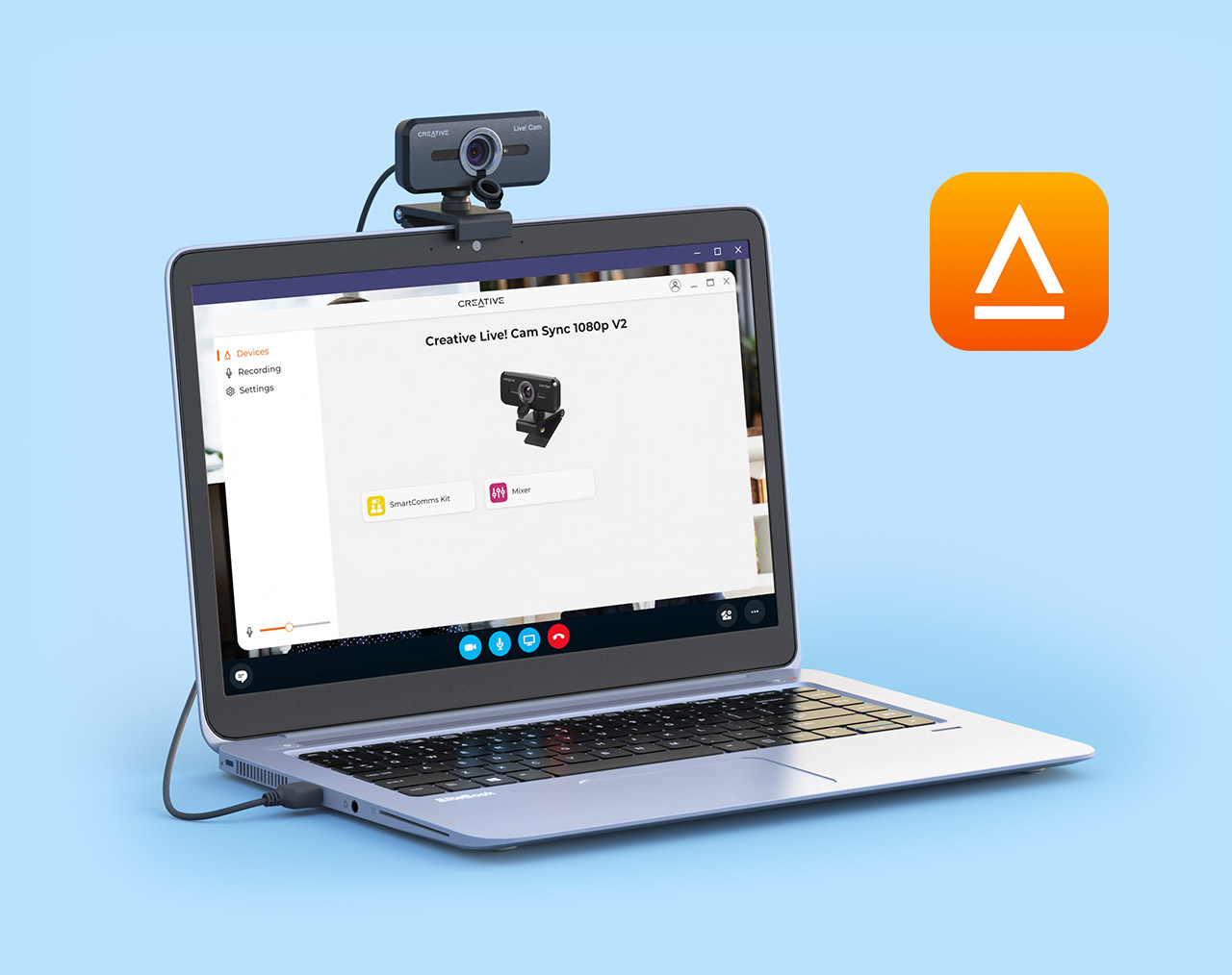 Creative Live! Cam Sync 1080p V2 Full HD Webcam with Auto Mute and ...