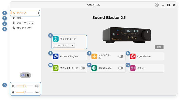 Sound Blaster X5 デュアルDAC＆デュアルXAMP ヘッドホン バイアンプ