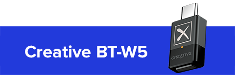 Creative BT-W5 Smart Bluetooth 5.3 Audio Transmitter with aptX Adaptive,  High-Resolution 24-bit / 96 kHz Audio, Device-Switching Function, Works  with PC/Mac/Gaming Consoles - Yahoo Shopping