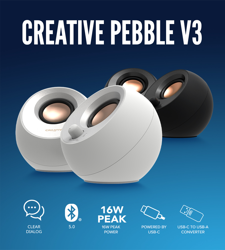 Creative Pebble V3 2.0 Bluetooth Speaker 51MF1700AA001 PC-Canada